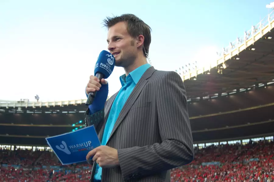 Florian Rudig als Stadionmoderator bei der UEFA EURO 2008 im Stadion Florian Rudig als Stadionmoderator bei der UEFA EURO 2008 im Stadion